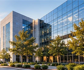 Modern commercial office buildings